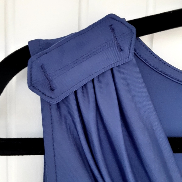 Apostrophe Drap Front Blouse Tank, Size M - Picture 3 of 7